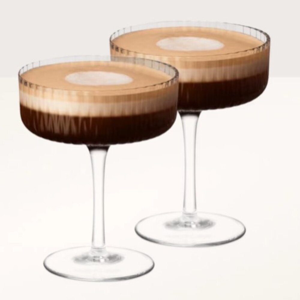 NWT Set of 2 Nespresso x Fusalp Limited Edition Martini Glasses